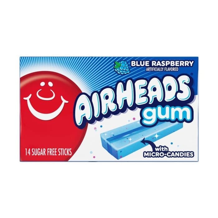 Airheads Gum Blue Raspberry 34g - CandyRoyal