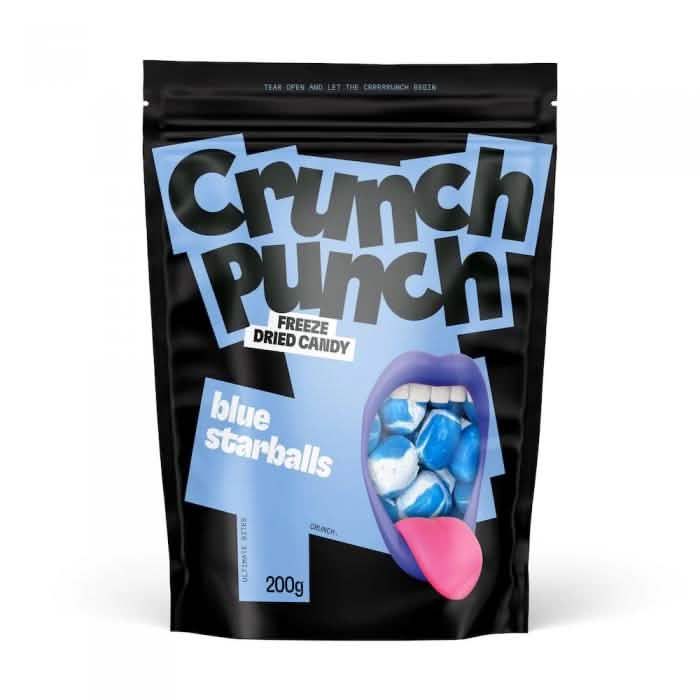 Crunch Punch Blue Starballs Freeze Dried Snoep 100g - CandyRoyal