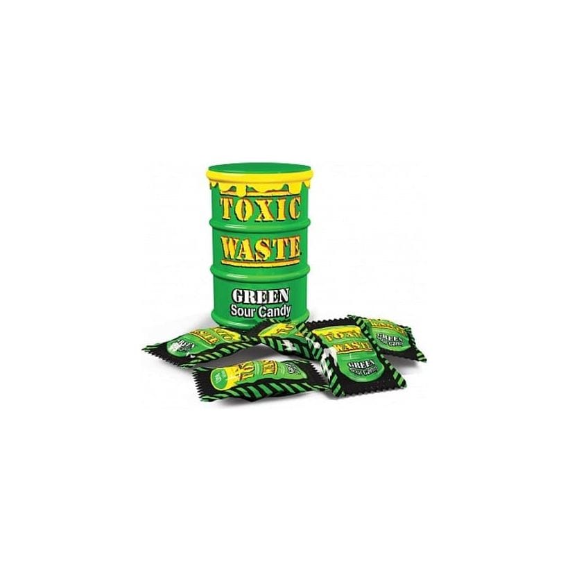 Toxic Waste Green Sour Candy Drum 42g - CandyRoyal