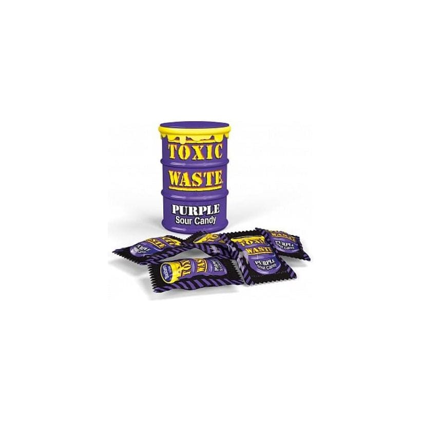 Toxic Waste Purple Sour Candy Drum 42g - CandyRoyal