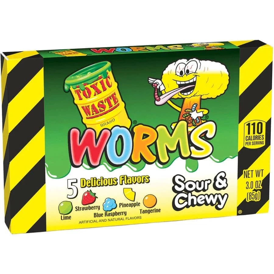 Toxic Waste Sour Worms 85g - CandyRoyal